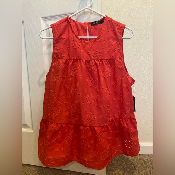NWT watermelon colored sleeveless blouse - Picture 1 of 4